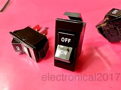 EATON 2pcs High Inrush ON-OFF Rocker Switch, SPST, 22A/16A, 125/250VAC, 1HP, 12V,14VDC