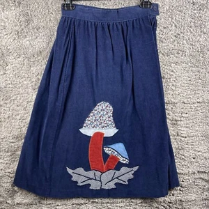 Vintage The Frog Teich Applikation Faux Wickel Pilz Cord Rock Gr. 8 70er - Bild 1 von 9