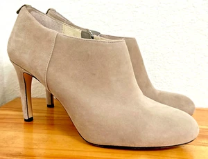 Michael Kors Women's Beige Suede Leather High Heel Ankle Boots Booties Size 10 - Picture 1 of 14