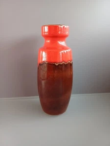 Scheurich Vase W.Germany 270-18, Rot-Braun, 18 cm, Vintage Keramik, Fat Lava - Bild 1 von 4