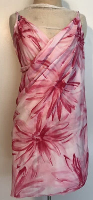 Saress кроссовер надежном стиле пляж платье или прикрытие розовый Bloom женщин размер Sm - Изображение 1 из 4