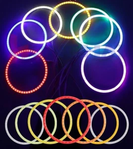 2X Bright 130MM 140MM COB LED Angel Eyes Halo Ring Light 12V DC Ex Works For Car - Picture 1 of 21