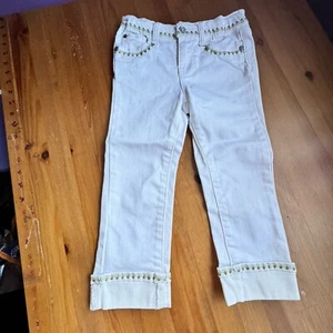 Matilda Jane white jeans adjustable waist pull up size 6 - Picture 1 of 5