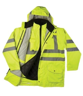 NWT 4XLARGE REG GAME SPORTSWEAR 6-IN-1 HI VIS JACKET 1350 XXXXLARGE - Image 1 of 4