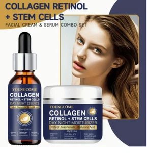 Set Anti Ageing Face Lift Firming Cream 60gm + Serum 60ml FREE Personalised Gift - Picture 1 of 5