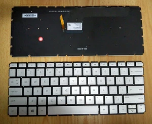 New HP ENVY 13-d010nr 13-d061sa 13-d007tu 13-d099nr backlit keyboard silver US - Bild 1 von 4