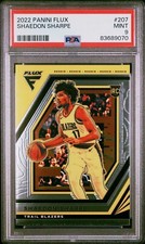 Shaedon Sharpe 2022-23 Panini Flux Rookie Card RC #207 Blazers PSA 9 MINT