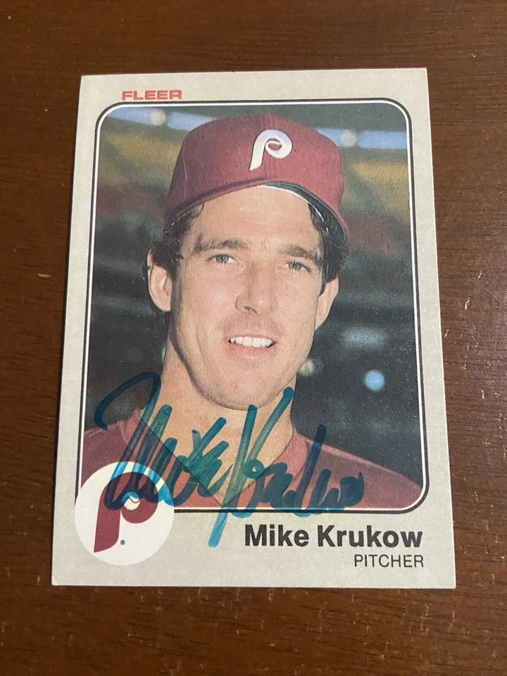 1983 Fleer Mike Krukow Autographed Philadelphia Phillies #163 - Image 1 of 2