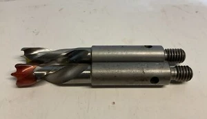 #32C #20 Menge 2 Morris Holz Werkzeug 1/2" LH Bohrer Bit Gewindeschaft Brad Point - Bild 1 von 6
