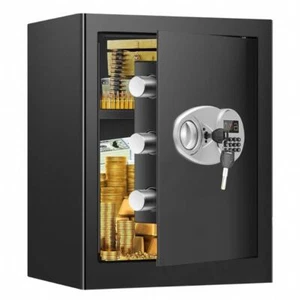 Caja fuerte ignífuga 45L para el hogar, caja fuerte para muebles con cerradura numérica y - Imagen 1 de 9