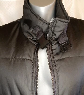 Chaleco acolchado Paris Blues negro hebilla cremallera nuevo con etiquetas talla 2x mujeres unisex Foto 1 de 4