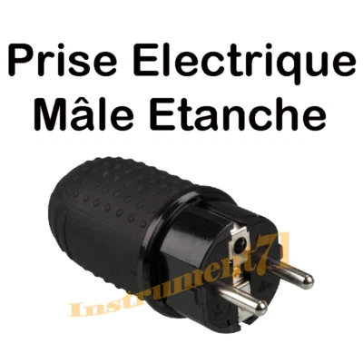 PRISE ELECTRIQUE MALE ETANCHE IP44 16 AMPERES PUISSANCE 3600 WATT MAXIMUM - Photo 1/2