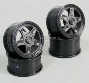Kawada 1/10 Car Wheels 5 STAR Stagger Narrow 26mm + Wide 31mm - BLACK -(4PCS) - Picture 1 of 8