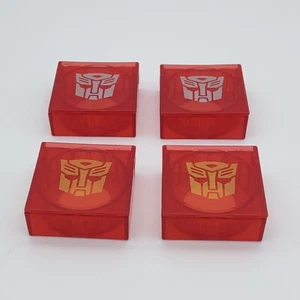 Transformers Generations Fall of Cybertron: 4 estuches de plástico rojo translúcido con logotipo - Imagen 1 de 2