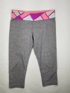 Ivivva Lululemon Sz 14 Crop Leggings Grey Multi-Color Band Girls - Picture 1 of 7