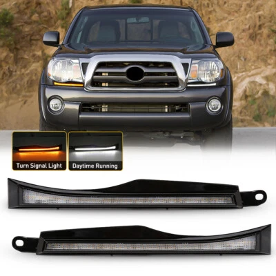 For 2005-2011 Toyota Tacoma Headlight Trim LED DRL Side Marker Turn Signal Lamp - Image 1 of 4