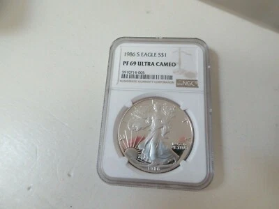 1986  S  Eagle $S1  PF 69 Ultra Cameo   NGC - Image 1 of 4