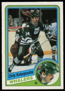 1984-85 O-Pee-Chee OPC Chris Kotsopoulos Hartford Whalers #73