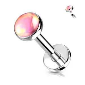 16g Gem Stainless Steel Labret Lip Monroe Tragus Ring Stud Medusa Piercing - Picture 1 of 59