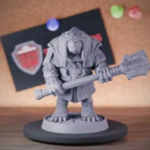 Werebear Miniature Bear Warrior Dungeons and Dragons Mini DnD 5e TTRPG - Picture 1 of 8