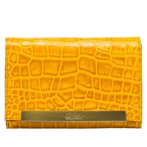 Billetera de cuero de cocodrilo Patricia Nash cametti nueva con etiquetas - Imagen 1 de 7