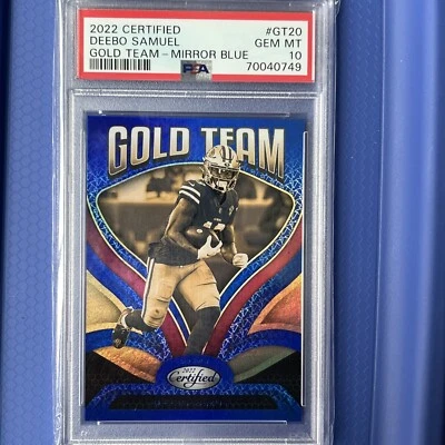 2022 Deebo Samuel Certified /75 Gold Team Mirror Blue PSA 10 #GT20 - Image 1 of 2