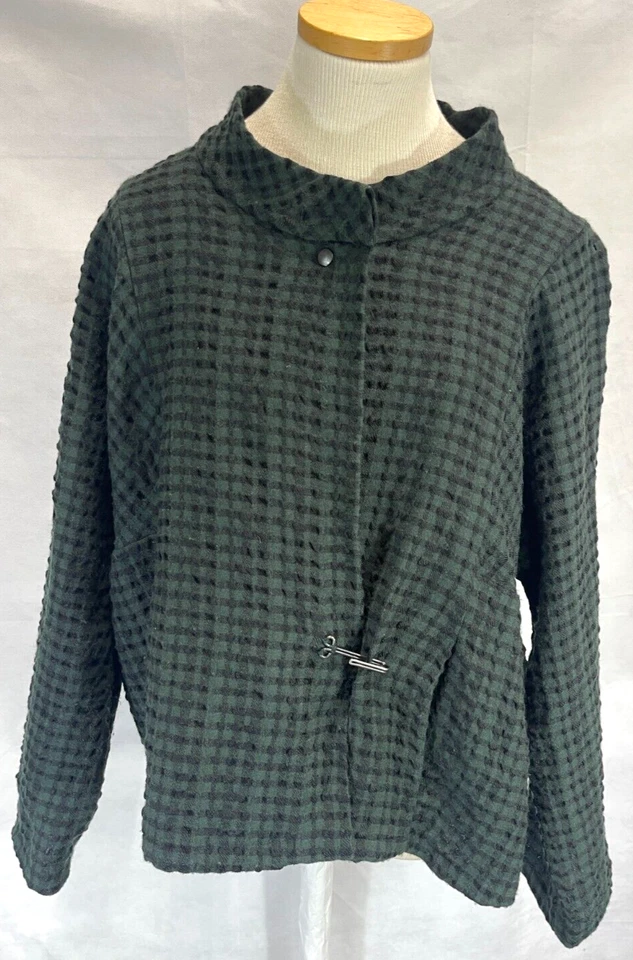 Blazer Babette verde a cuadros para mujer talla L Foto 1 de 4