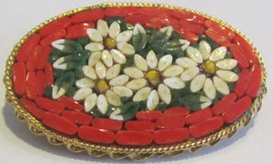 Spilla - broche - broach - nadel   - Micromosaico - Fiori - Picture 1 of 4