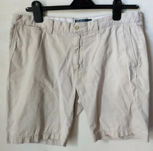 POLO RALPH LAUREN Shorts 38 Chino Pleated 90s 80s VTG Preppy Khaki Beige - Picture 1 of 10