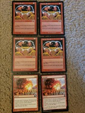 6 Mtg Nm/Lp Red 4x Furnace Brood/ 2x Fireball.