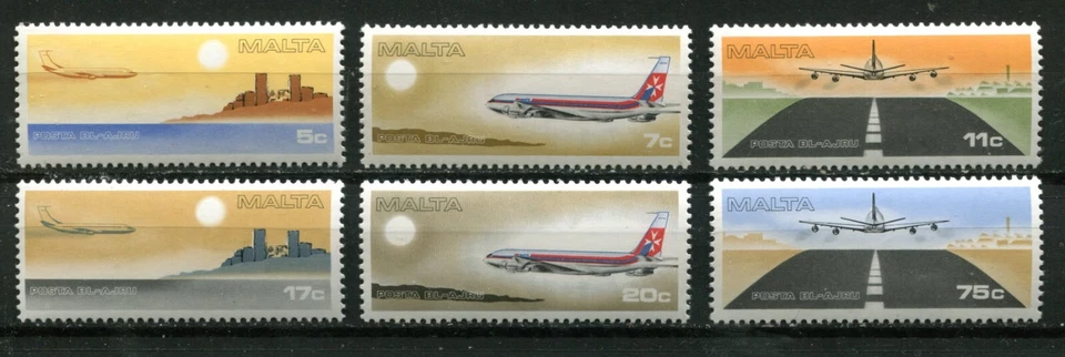马尔塔 1978 年,航空、喷气机、马尔塔航空、卢卡机场、斯科特 C9-C14、全新邮票 — 第 1/1 张图片