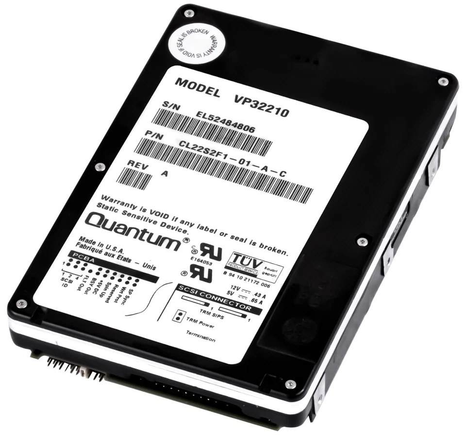 FESTPLATTE QUANTUM 2.1GB VP32210 5.4K SCSI 50-PIN 3.5''  - Image 1 of 3