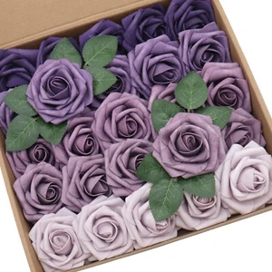 Artificial Flower 25PCS Mixed Color Roses for DIY Wedding Bouquets Centerpiece - Picture 1 of 53