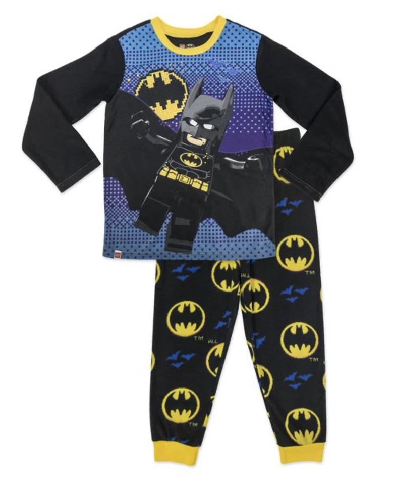  Lego Batman Juego de 2 Pijama Niños, Talla 4/5 6/7 8 10/12 Nuevo en Paquete Resistente al Llama Foto 1 de 1