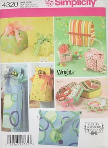 Simplicity 4320 Schnittmuster Stoff Geschenkboxen ungeschnitten - Bild 1 von 3