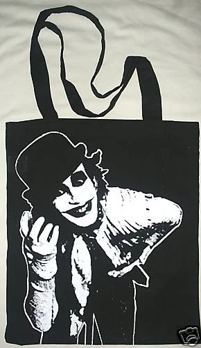 WESTFORD MILL THE ADICTS BLACK COTTON TOTE BAG MONKEY PUNK ROCK SHOPPER 1977 DROOGS