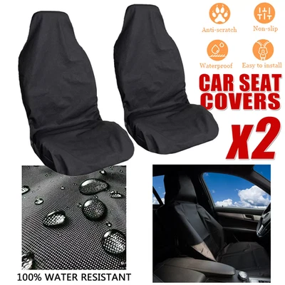 2Pcs Front Seat Covers Universal Car Van Waterproof Anti-dust Protector Clean UK - Image 1 of 4
