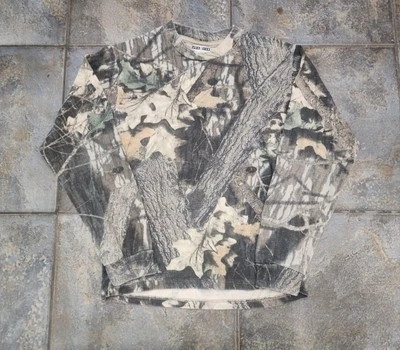 Camiseta camuflada vintage Y2K Jerzees aire libre niños mediana 10-12 roble musgo Foto 1 de 4