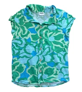 Show Me Your Mumu Kids Lil Button Up Shirt Spring Tiffany Floral Size 6Y - Picture 1 of 6