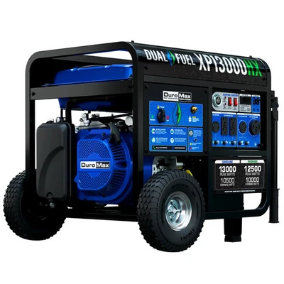 DuroMax XP13000HX 13,000 Watt Portable Dual Fuel Gas Propane CO Alert Generator - Image 1 of 4
