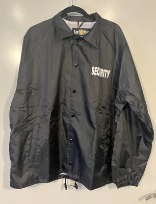 Law Pro By Quartermaster Lined Security Windbreaker Black Sz L NEW - Image 1 of 4