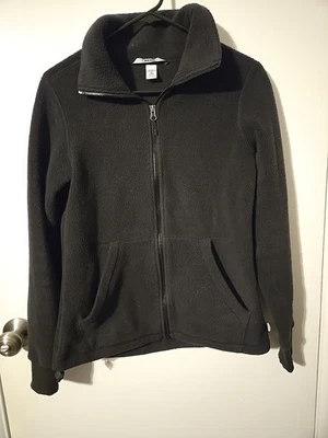 Chaqueta polar negra REI para mujer bolsillos con cremallera completa talla X pequeña XS Foto 1 de 4