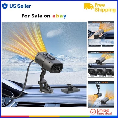 Car Heater 12V 150W 2-in-1 Defroster & Defogger Fast Heating Large Airflow - Image 1 of 4