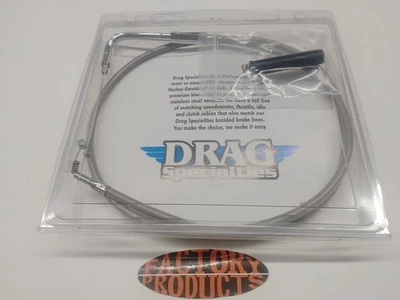 DRAG SPECIALTIES Stainless Steel Idle Cable 0651-0108 - Image 1 of 4