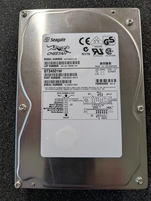 Hard Drive Seagate Cheetah ST34501W 4.5GB 10K 1MB SCSI 3.5'' - Image 1 of 4