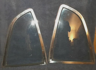 DATSUN 240Z 1970-73 Rt y Lf cuarto 1/4 ventanas con moldura S/S vidrio OEM Foto 1 de 4