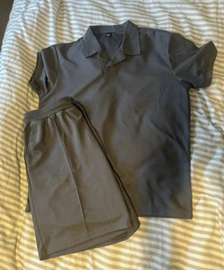 Men’s Smart Casual Summer Co-Ord Grey Set XL - Picture 1 of 1