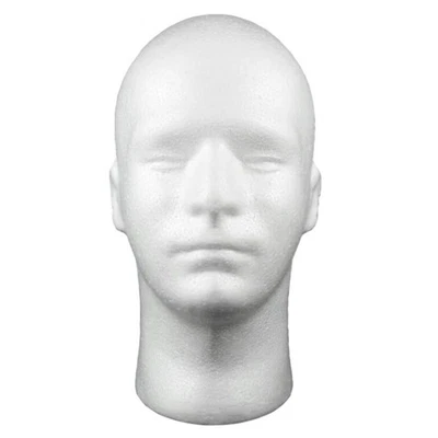 Tête de mannequin homme en polystyrène pour chapeau, casquette, casque, 50,8 - Bild 1 von 4