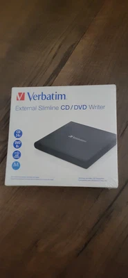 Verbatim external Slimline CD/DVD Writer, neu und OVP, black. USB 2.0 - Bild 1 von 4