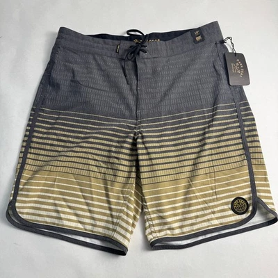 Boardshorts para hombre Dark Seas Solstice negro/tabaco talla 32 nuevos con etiquetas Foto 1 de 4
